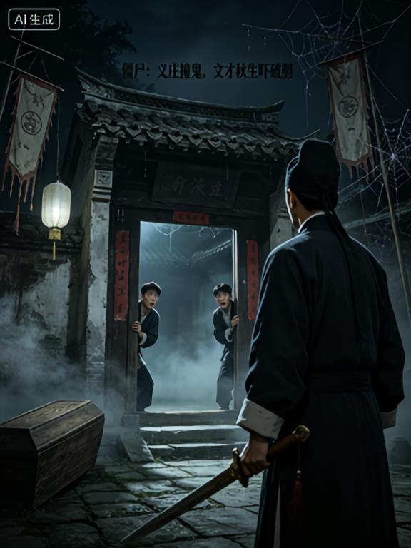 僵尸：义庄撞鬼，文才秋生吓破胆