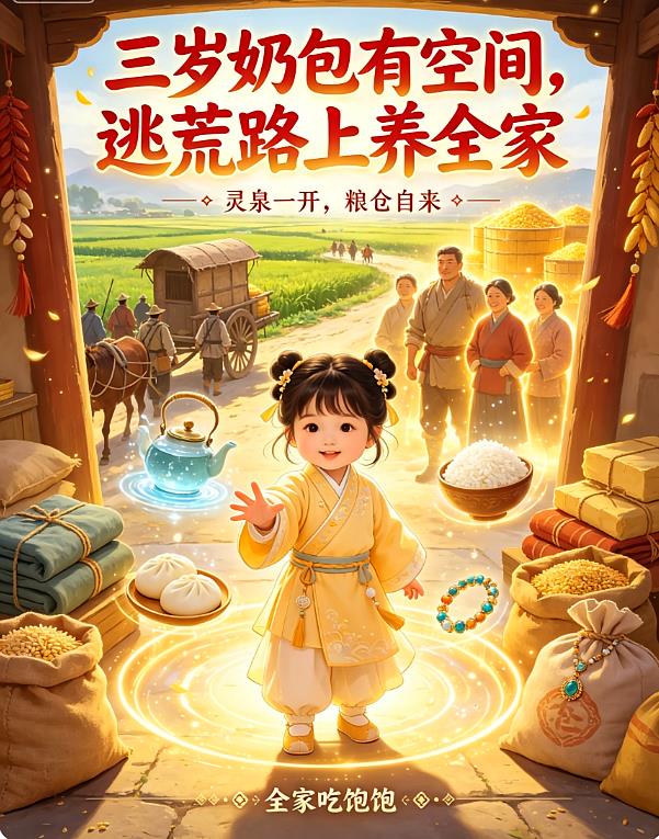 三岁奶包有空间,逃荒路上养全家
